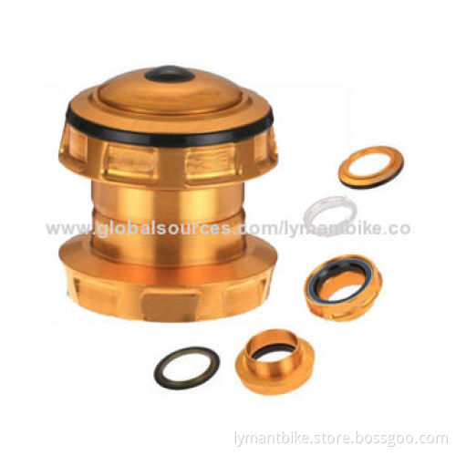 Bicycle Headset, Made of Aluminum Alloy, Size 1-1/8, Threadless, Special for MTB and Road bikes